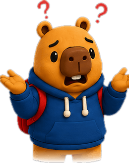 Bob, o mascote do Bolsa Click, confuso