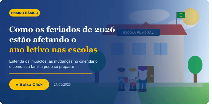 Crianças e professora caminhando em direção à escola no ano letivo de 2026